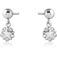 SURGICAL STEEL PUSH FIT JEWELLED ATTACHMENT FOR BIOFLEX INTERNAL NIPPLE SHIELD PIERCING