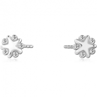 SURGICAL STEEL PUSH FIT JEWELLED ATTACHMENT FOR BIOFLEX INTERNAL NIPPLE SHIELD PIERCING