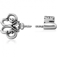 SURGICAL STEEL PUSH FIT JEWELLED ATTACHMENT FOR BIOFLEX INTERNAL NIPPLE SHIELD PIERCING