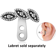 SURGICAL STEEL JEWELLED TRAGUS WRAP PIERCING