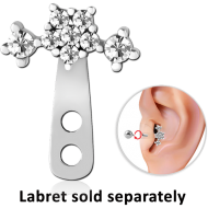 SURGICAL STEEL JEWELLED TRAGUS WRAP PIERCING