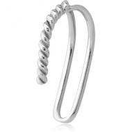 SURGICAL STEEL LIP CUFF - ROPE PIERCING