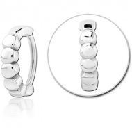 SURGICAL STEEL LIP CLCKER RING PIERCING