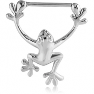 SURGICAL STEEL NIPPLE CLICKER - FROG PIERCING