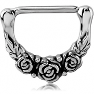 SURGICAL STEEL NIPPLE CLICKER - ROSE