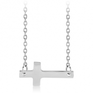 SURGICAL STEEL NECKLACE WITH PENDANT - CROSS