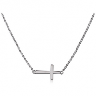 SURGICAL STEEL NECKLACE WITH PENDANT - CROSS