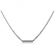 SURGICAL STEEL NECKLACE WITH PENDANT - SQUARE BARS