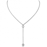 SURGICAL STEEL NECKLACE WITH PENDANT - DISKS