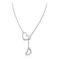 SURGICAL STEEL NECKLACE WITH PENDANT - HEART