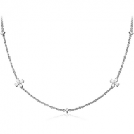SURGICAL STEEL JEWELLED NECKLACE