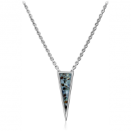 SURGICAL STEEL NECKLACE WITH JEWELLED PENDANT