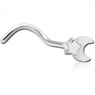 SURGICAL STEEL CURVED NOSE STUD PIERCING