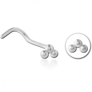 SURGICAL STEEL CURVED NOSE STUD PIERCING