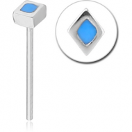 SURGICAL STEEL STRAIGHT NOSE STUD - DIAMOND
