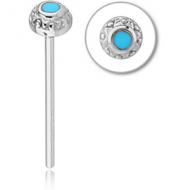 SURGICAL STEEL STRAIGHT NOSE STUD - CIRCLE PIERCING