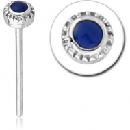 SURGICAL STEEL STRAIGHT NOSE STUD - CIRCLE PIERCING