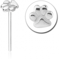 SURGICAL STEEL STRAIGHT NOSE STUD-PAW PIERCING