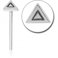 SURGICAL STEEL STRAIGHT NOSE STUD - TRIANGLE PIERCING