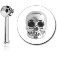SURGICAL STEEL SKULL NOSE BONE PIERCING