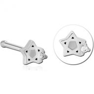 SURGICAL STEEL JEWELLED NOSE BONE PIERCING