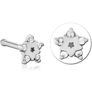 SURGICAL STEEL JEWELLED NOSE BONE PIERCING