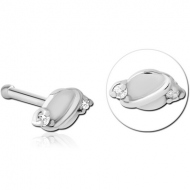 SURGICAL STEEL JEWELLED NOSE BONE PIERCING
