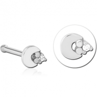 SURGICAL STEEL JEWELLED NOSE BONE PIERCING