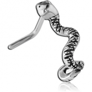 SURGICAL STEEL 90 DEGREE WRAP AROUND NOSE STUD - SNAKE PIERCING