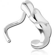 SURGICAL STEEL CURVED WRAP AROUND NOSE STUD PIERCING