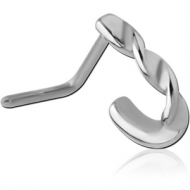 SURGICAL STEEL 90 DEGREE WRAP AROUND NOSE STUD PIERCING