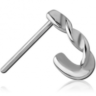 SURGICAL STEEL STRAIGHT WRAP AROUND NOSE STUD PIERCING