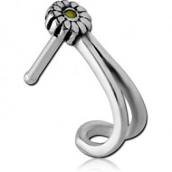 SURGICAL STEEL WRAP AROUND NOSE BONE - DAISY PIERCING