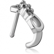 SURGICAL STEEL JEWELLED WRAP AROUND NOSE BONE PIERCING