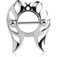 SURGICAL STEEL NIPPLE SHIELD - BUTTERFLY PIERCING