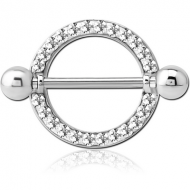 SURGICAL STEEL CRYSTALINE JEWELLED NIPPLE SHIELD