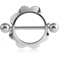 SURGICAL STEEL NIPPLE SHIELD - FLOWER