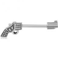 SURGICAL STEEL NIPPLE BAR - GUN PIERCING