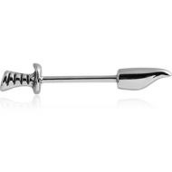 SURGICAL STEEL NIPPLE BAR - KNIFE