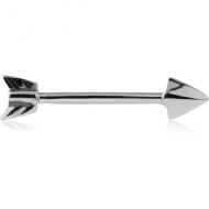 SURGICAL STEEL NIPPLE BAR - ARROW PIERCING