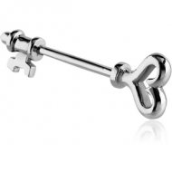 SURGICAL STEEL NIPPLE SHIELD - KEY PIERCING