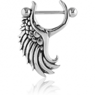 SURGICAL STEEL NIPPLE SHIELD - FANCY WING PIERCING