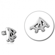 SURGICAL STEEL PUSH FIT ATTACHMENT FOR BIOFLEX INTERNAL LABRET - WEB PIERCING
