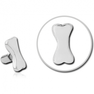 SURGICAL STEEL PUSH FIT ATTACHMENT FOR BIOFLEX INTERNAL LABRET - BONE PIERCING