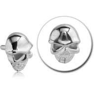 SURGICAL STEEL PUSH FIT ATTACHMENT FOR BIOFLEX INTERNAL LABRET - SKULL PIERCING