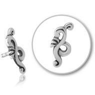 SURGICAL STEEL PUSH FIT ATTACHMENT FOR BIOFLEX INTERNAL LABRET - FILIGREE PIERCING