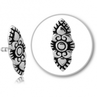 SURGICAL STEEL PUSH FIT ATTACHMENT FOR BIOFLEX INTERNAL LABRET - FILIGREE PIERCING