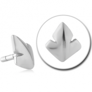SURGICAL STEEL PUSH FIT ATTACHMENT FOR BIOFLEX INTERNAL LABRET PIERCING