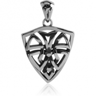 SURGICAL STEEL PENDANT - CELTIC SHIELD