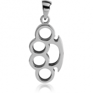 SURGICAL STEEL PENDANT - BRASS KNUCKLES